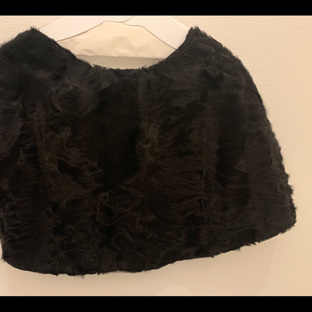 Vintage black fur stole/shawl